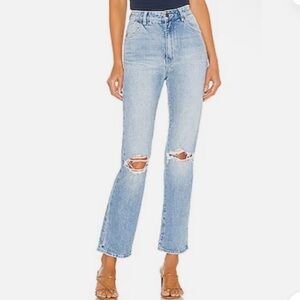 ROLLA'S Original High Rise Straight Jeans in Faded Vintage Worn Wash Size 28